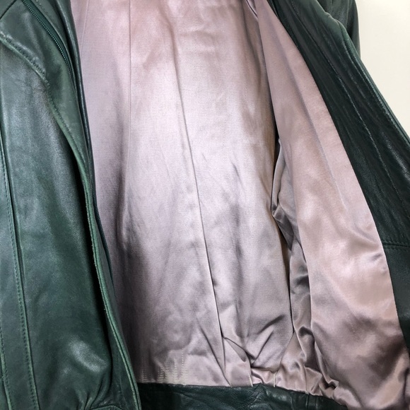 Vintage The Old Mill Leather Bomber Jacket Sz L - Picture 13 of 14